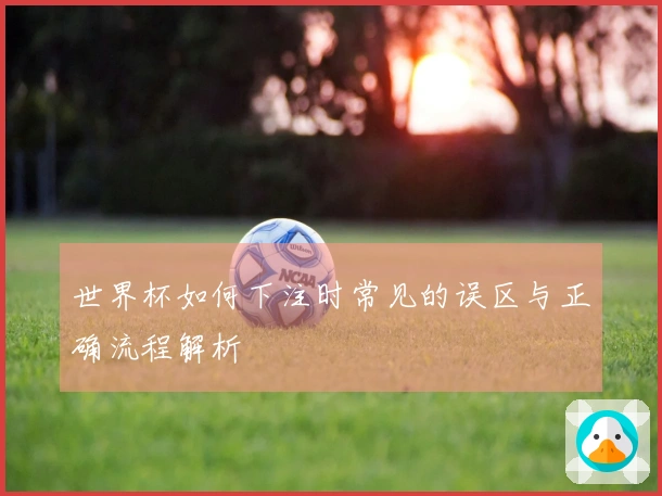 世界杯如何下注时常见的误区与正确流程解析